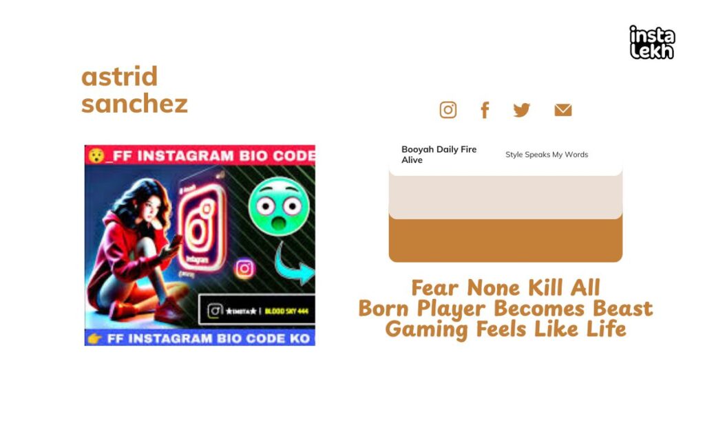 Free Fire Instagram Bio Code