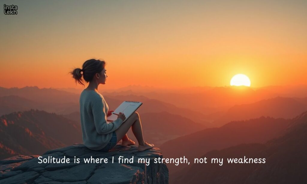 Inspirational Alone Insta Caption