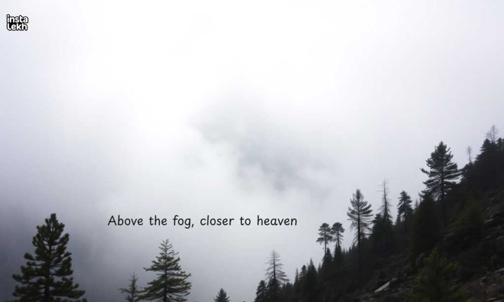 Mountain Fog Captions for Instagram