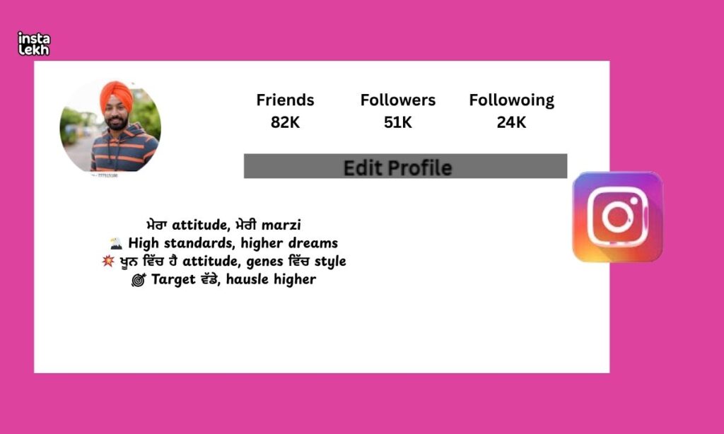 instagram bio for punjabi