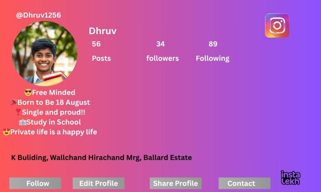 instagram bio for students 